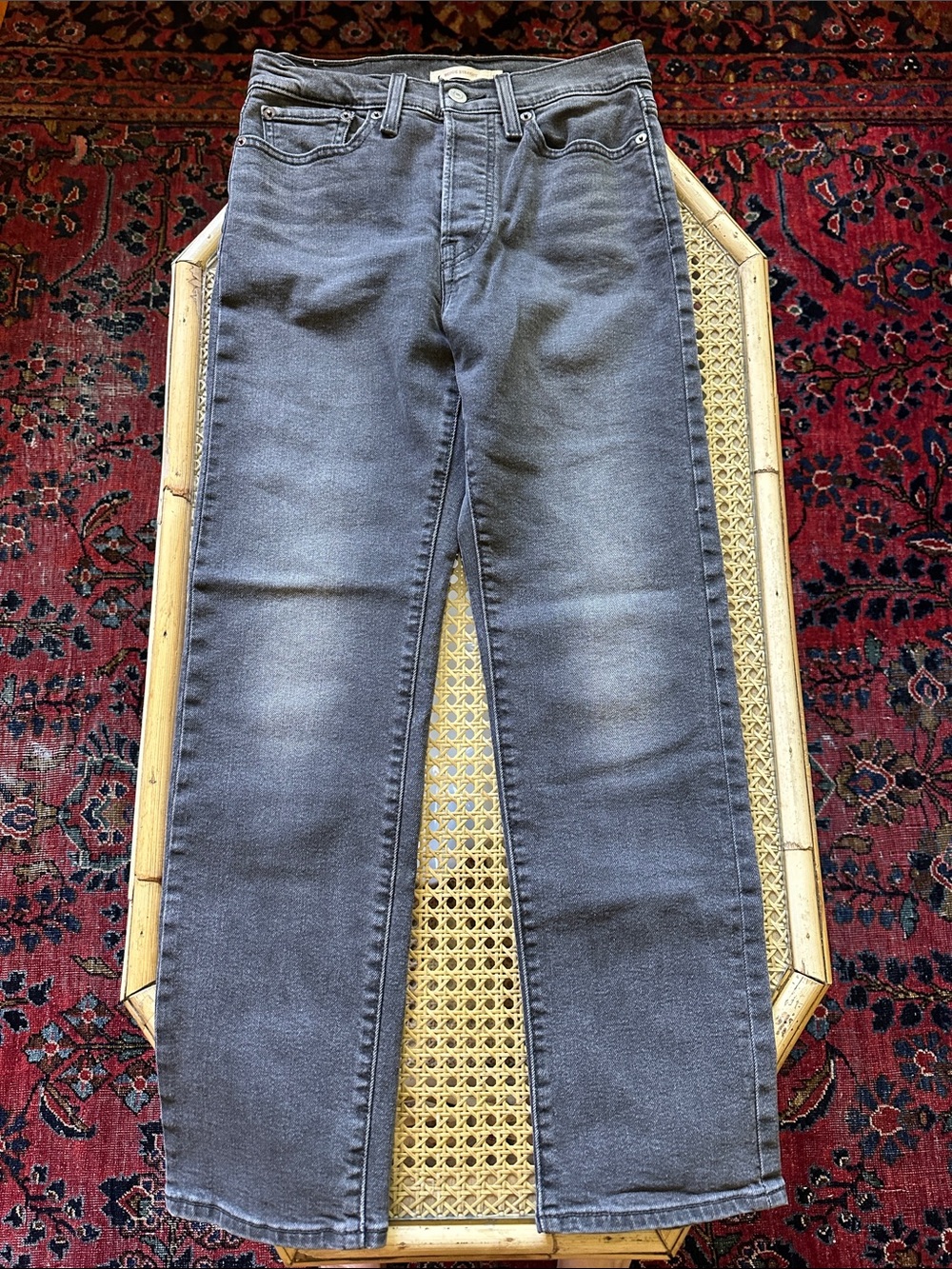 Levi's Women's black/grey Wedgie Straight Leg Jeans size 27